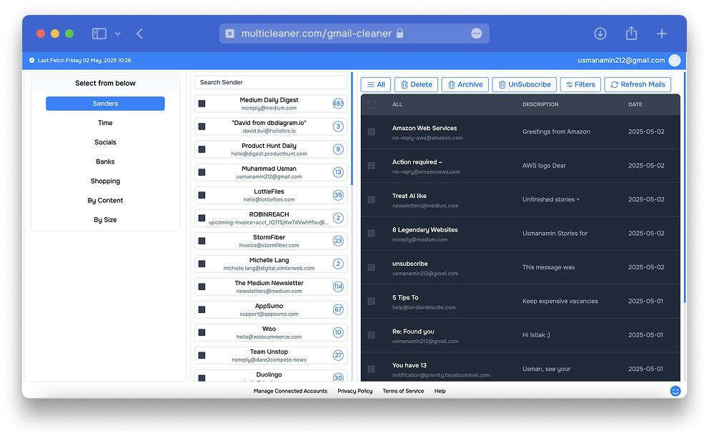 Email inbox cleanup illustration